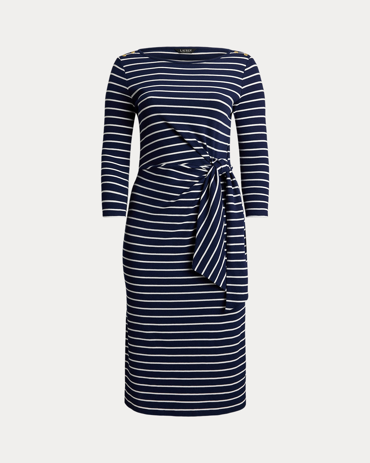 Ralph Lauren Striped TieFront CottonBlend Dress