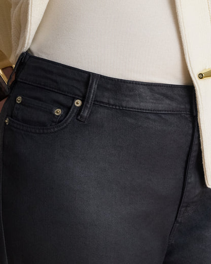 Ralph Lauren Coated HighRise Straight Ankle Jean