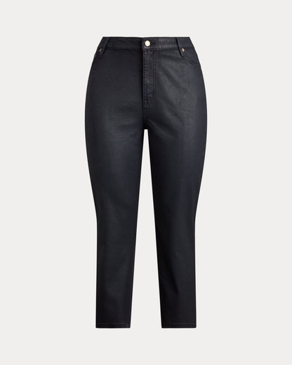 Ralph Lauren Coated HighRise Straight Ankle Jean