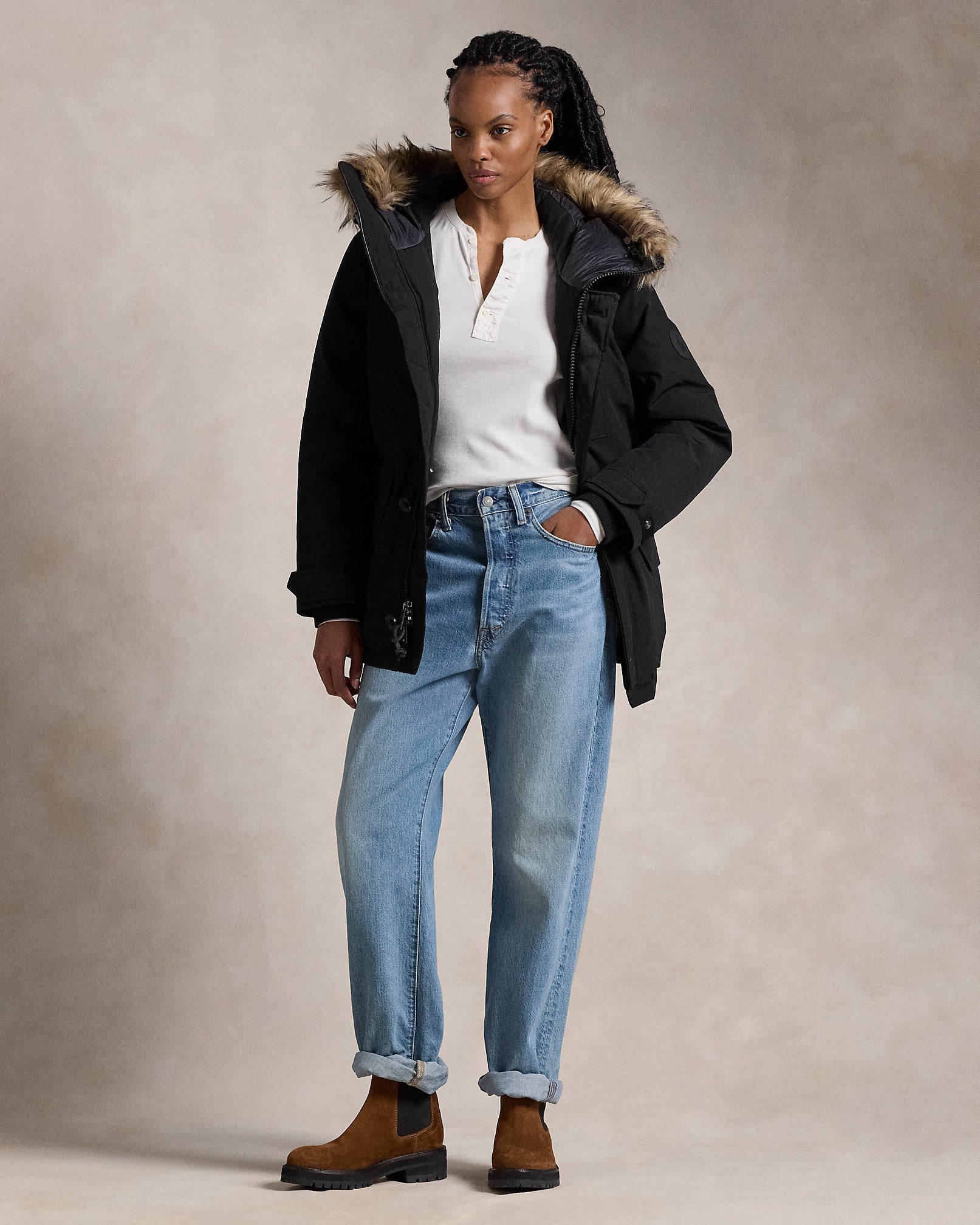 Ralph Lauren FauxFurTrim Down Parka