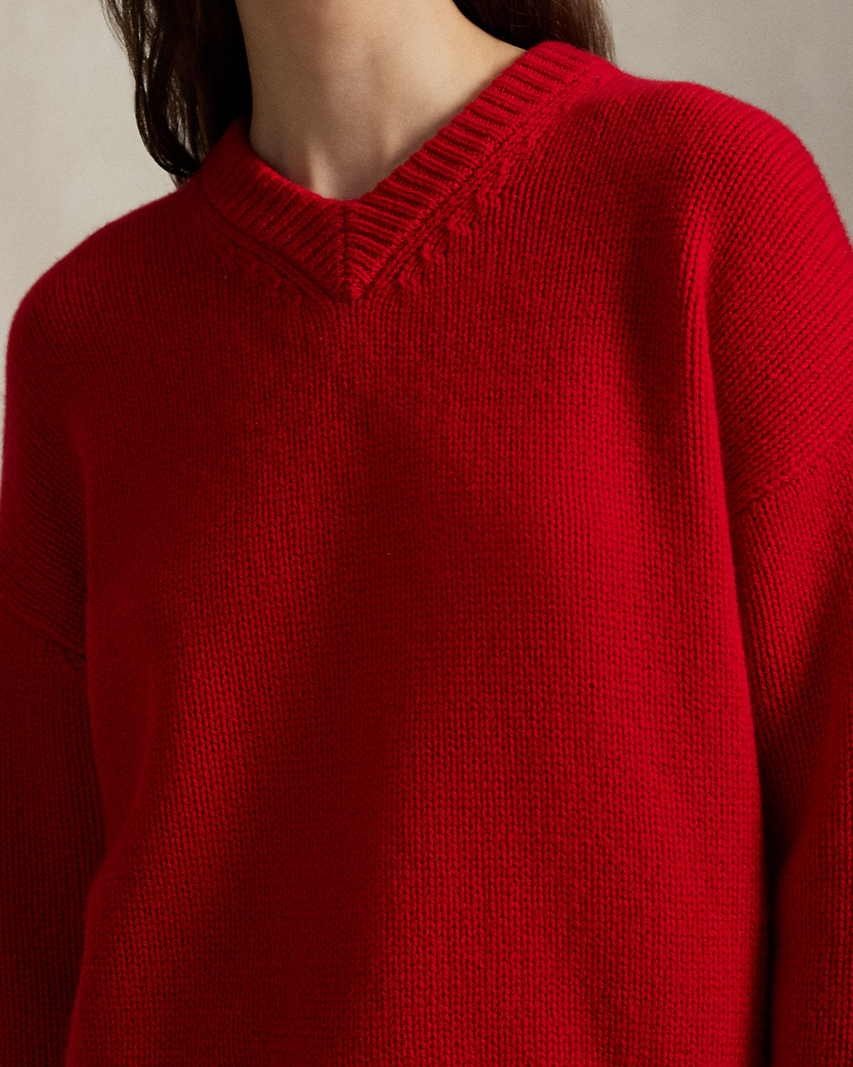 Ralph Lauren Cashmere High VNeck Sweater