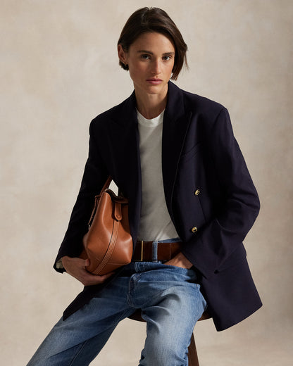 Ralph Lauren DoubleBreasted Stretch Wool Blazer