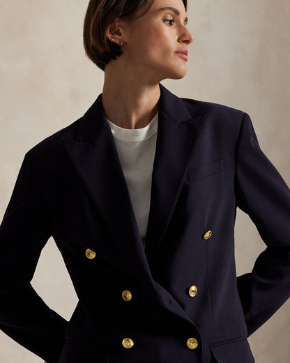 Ralph Lauren DoubleBreasted Stretch Wool Blazer