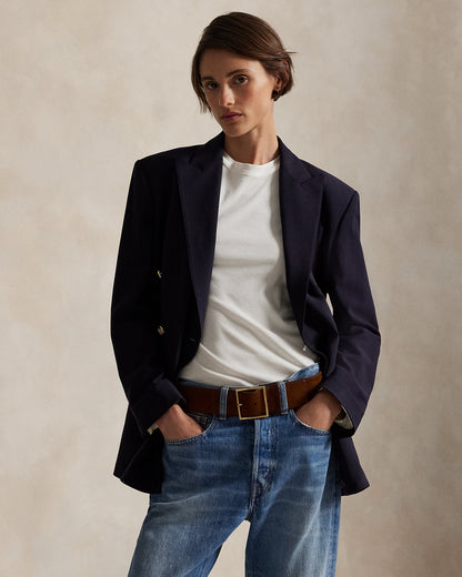 Ralph Lauren DoubleBreasted Stretch Wool Blazer