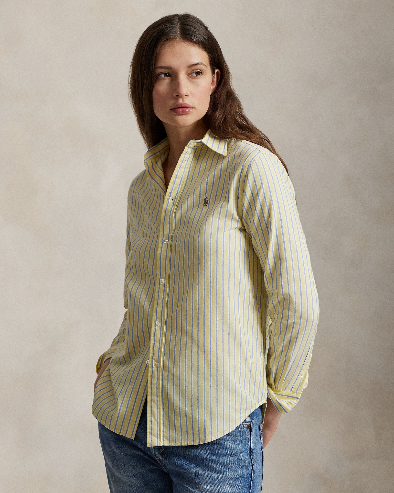 Ralph Lauren Classic Fit Striped Cotton Oxford Shirt