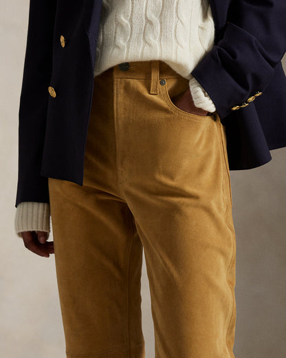 Ralph Lauren Suede Relaxed Straight Pant