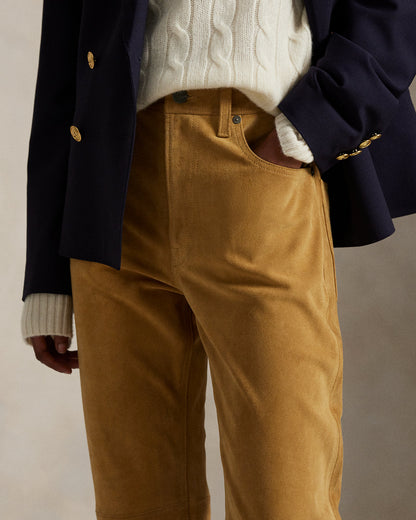 Ralph Lauren Suede Relaxed Straight Pant