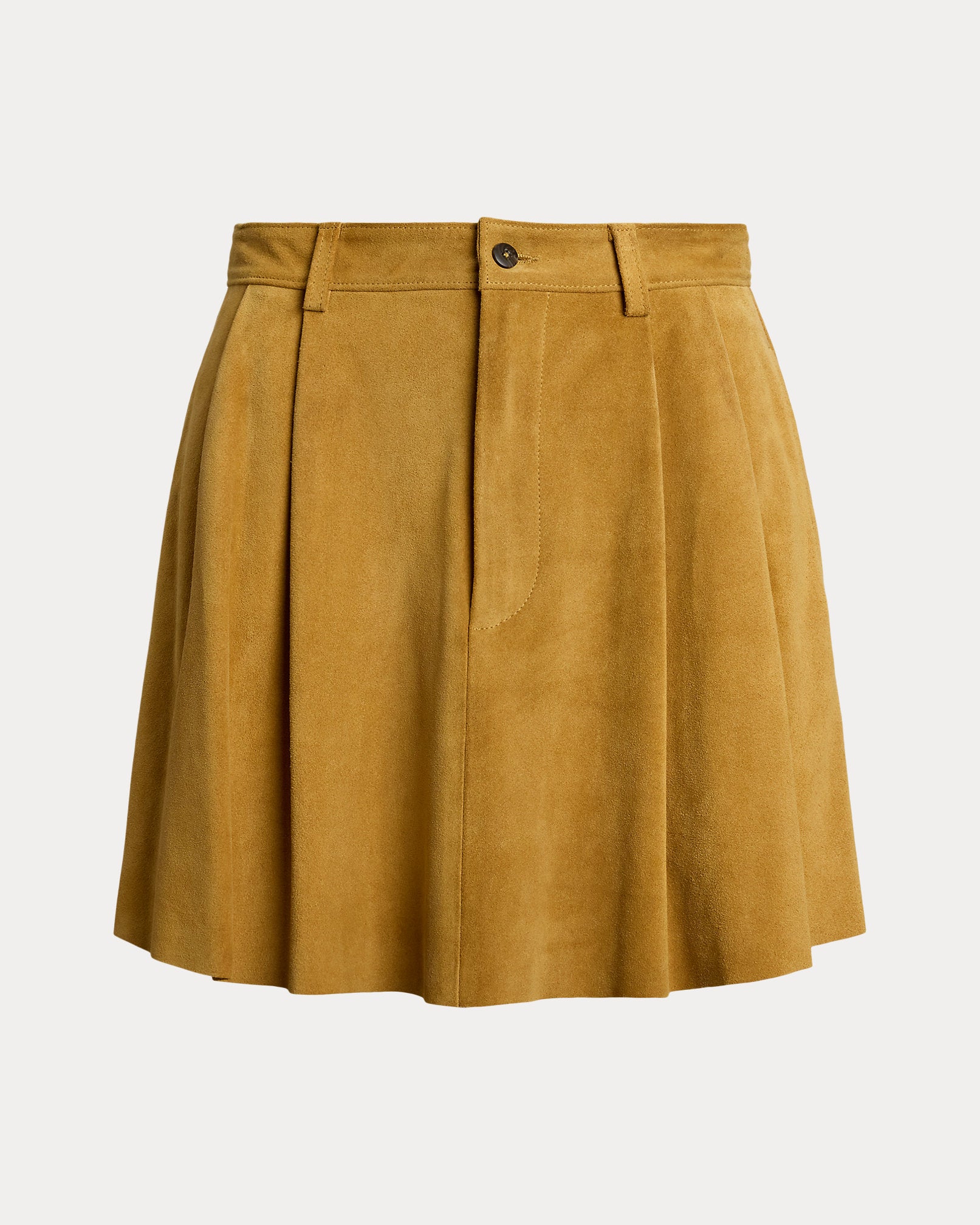 Ralph Lauren Pleated Suede Skirt