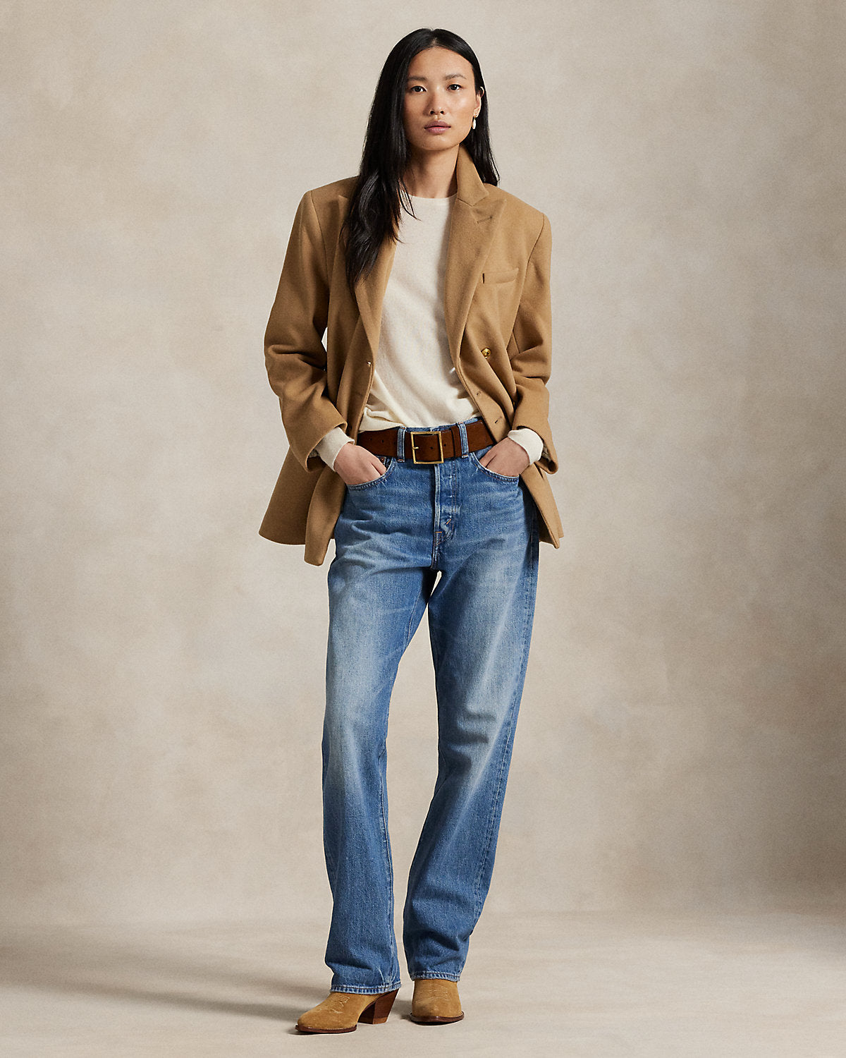 Ralph Lauren DoubleBreasted Wool Melton Blazer