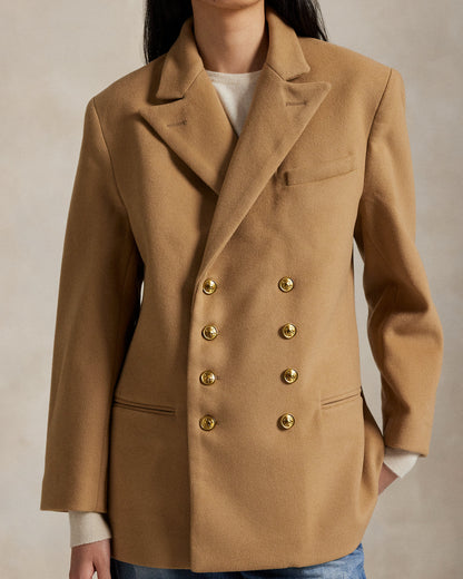 Ralph Lauren DoubleBreasted Wool Melton Blazer