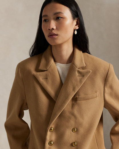 Ralph Lauren DoubleBreasted Wool Melton Blazer
