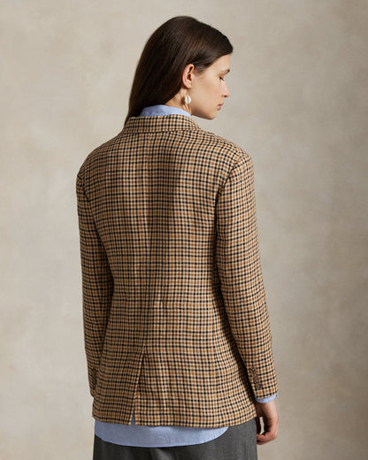 Ralph Lauren SingleBreasted Plaid Tweed Blazer