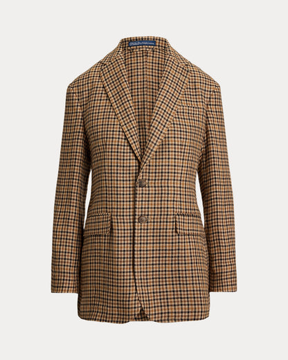 Ralph Lauren SingleBreasted Plaid Tweed Blazer