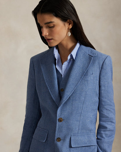 Ralph Lauren SingleBreasted LinenCotton Blazer