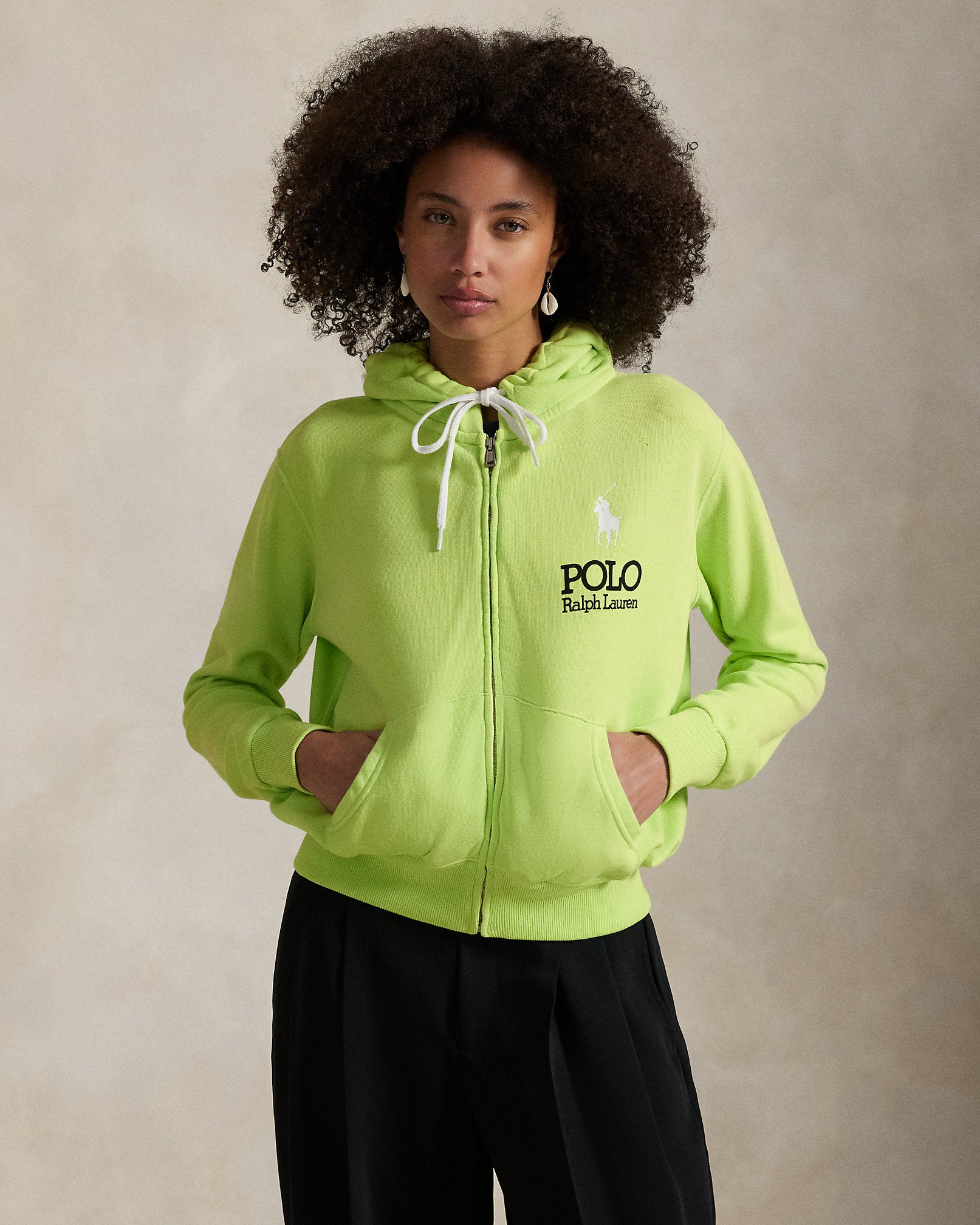 Ralph Lauren Big Pony Lightweight Fleece Zip Hoodie