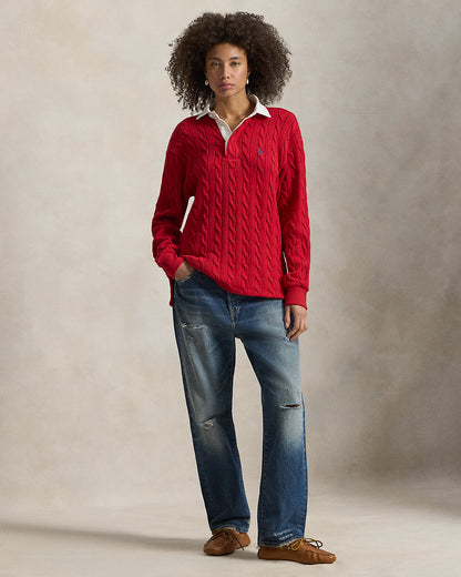 Ralph Lauren CableKnit Cotton Rugby Shirt