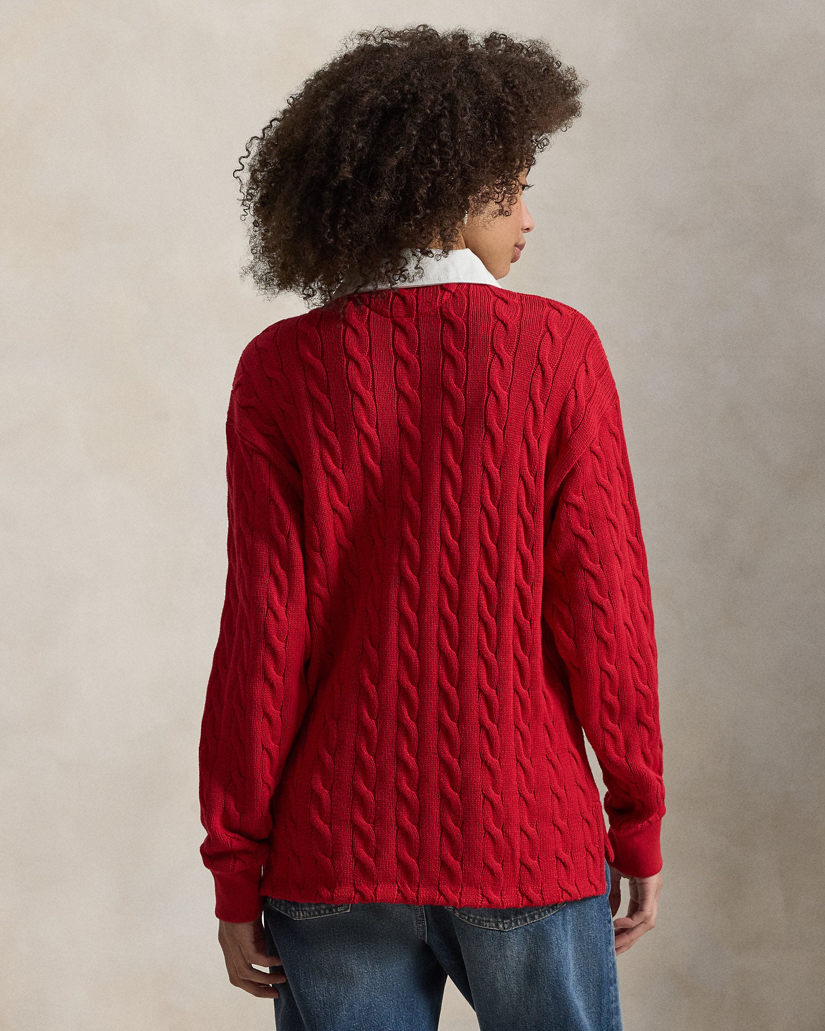 Ralph Lauren CableKnit Cotton Rugby Shirt