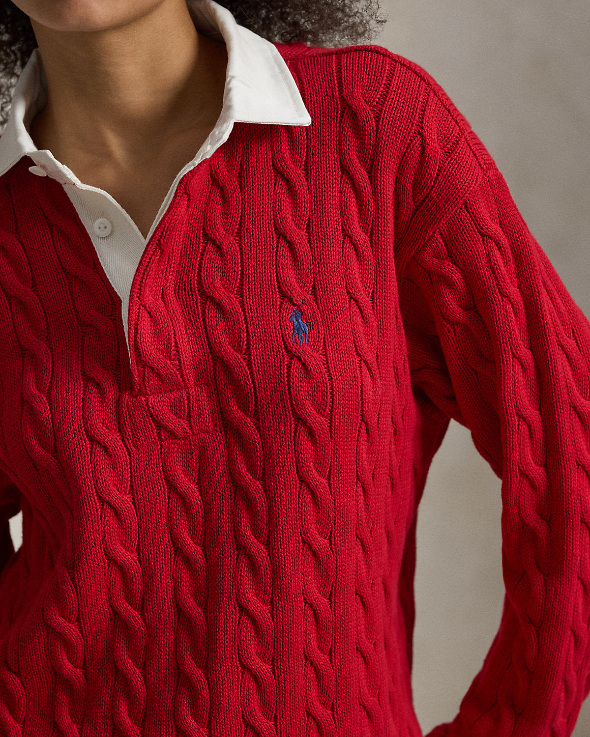 Ralph Lauren CableKnit Cotton Rugby Shirt