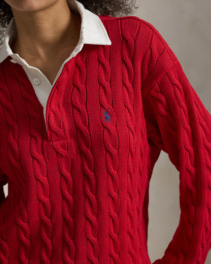Ralph Lauren CableKnit Cotton Rugby Shirt
