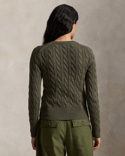 Ralph Lauren CableKnit Cotton Crewneck Cardigan