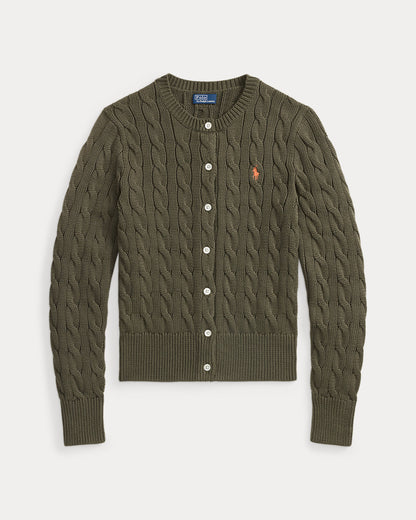 Ralph Lauren CableKnit Cotton Crewneck Cardigan