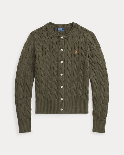 Ralph Lauren CableKnit Cotton Crewneck Cardigan