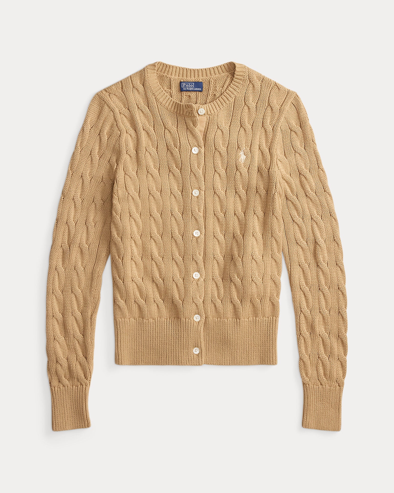 Ralph Lauren CableKnit Cotton Crewneck Cardigan