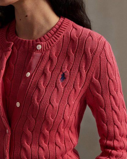 Ralph Lauren CableKnit Cotton Crewneck Cardigan