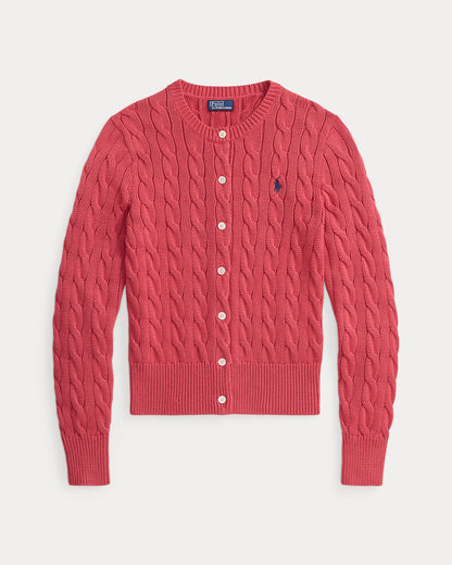 Ralph Lauren CableKnit Cotton Crewneck Cardigan