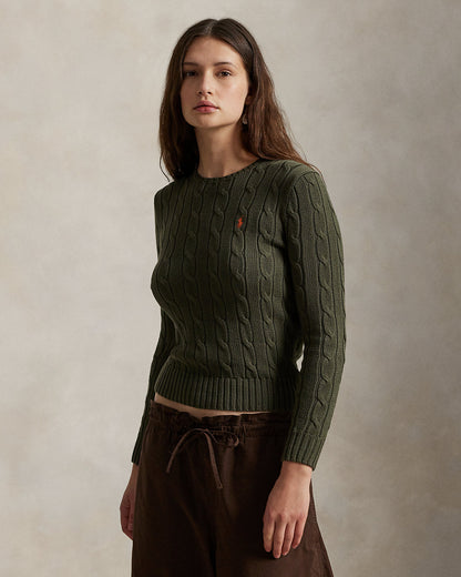 Ralph Lauren CableKnit Cotton Crewneck Sweater