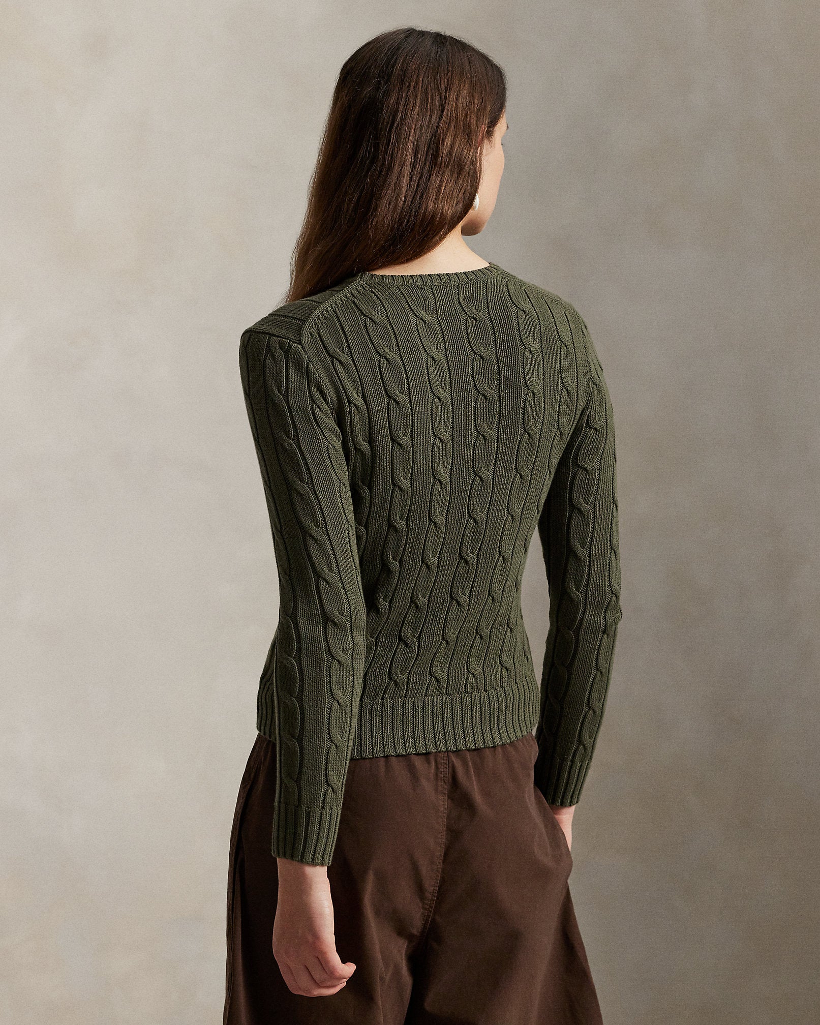 Ralph Lauren CableKnit Cotton Crewneck Sweater