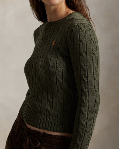 Ralph Lauren CableKnit Cotton Crewneck Sweater