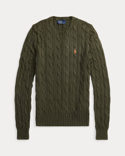 Ralph Lauren CableKnit Cotton Crewneck Sweater