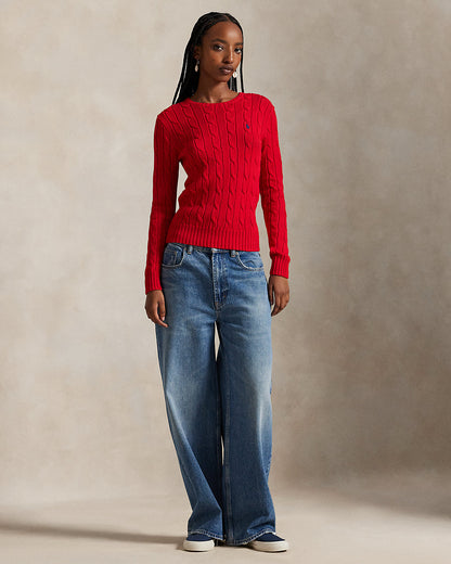Ralph Lauren CableKnit Cotton Crewneck Sweater