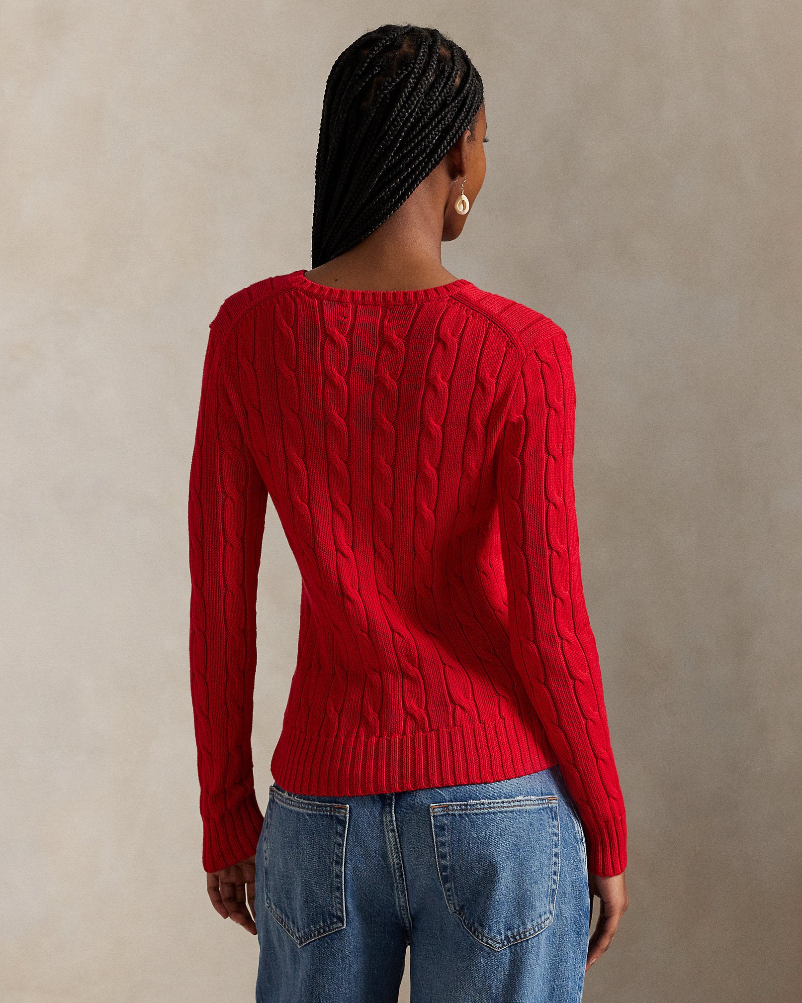 Ralph Lauren CableKnit Cotton Crewneck Sweater