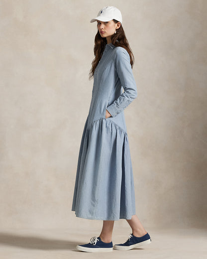 Ralph Lauren CottonLinen Chambray Shirtdress