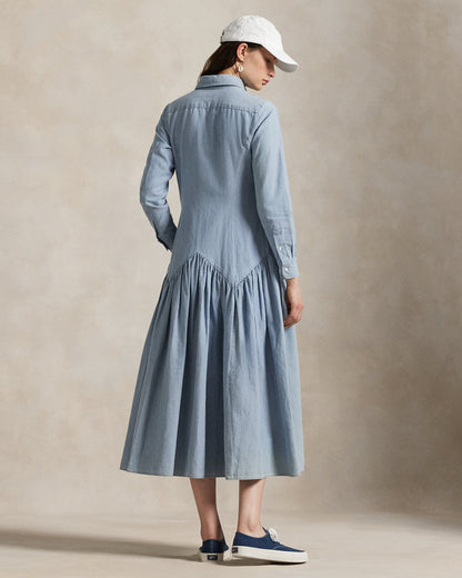 Ralph Lauren CottonLinen Chambray Shirtdress