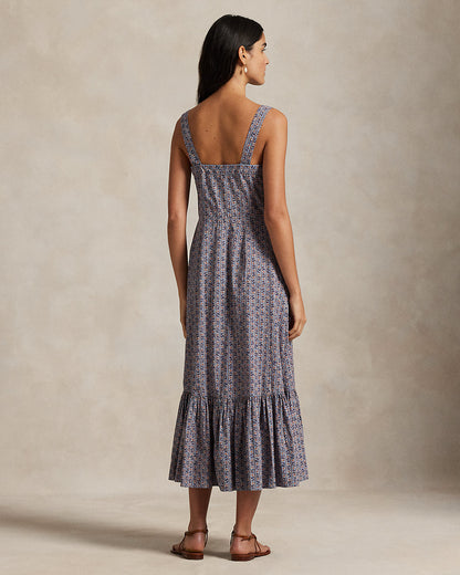 Ralph Lauren Floral Cotton Buttoned Dress