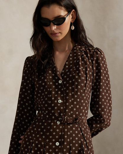 Ralph Lauren Printed Silk Mini Dress