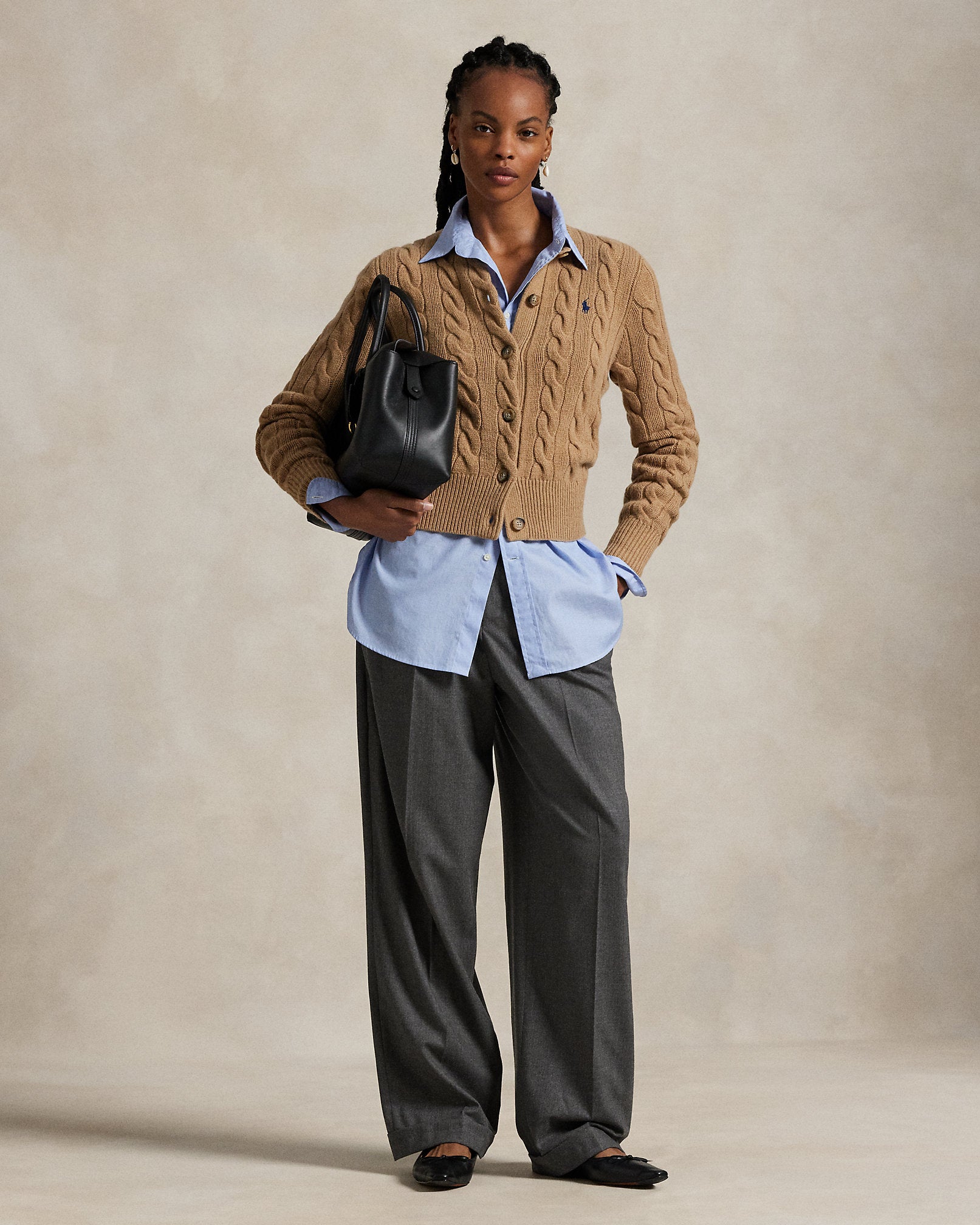 Ralph Lauren CableKnit WoolCashmere Cardigan