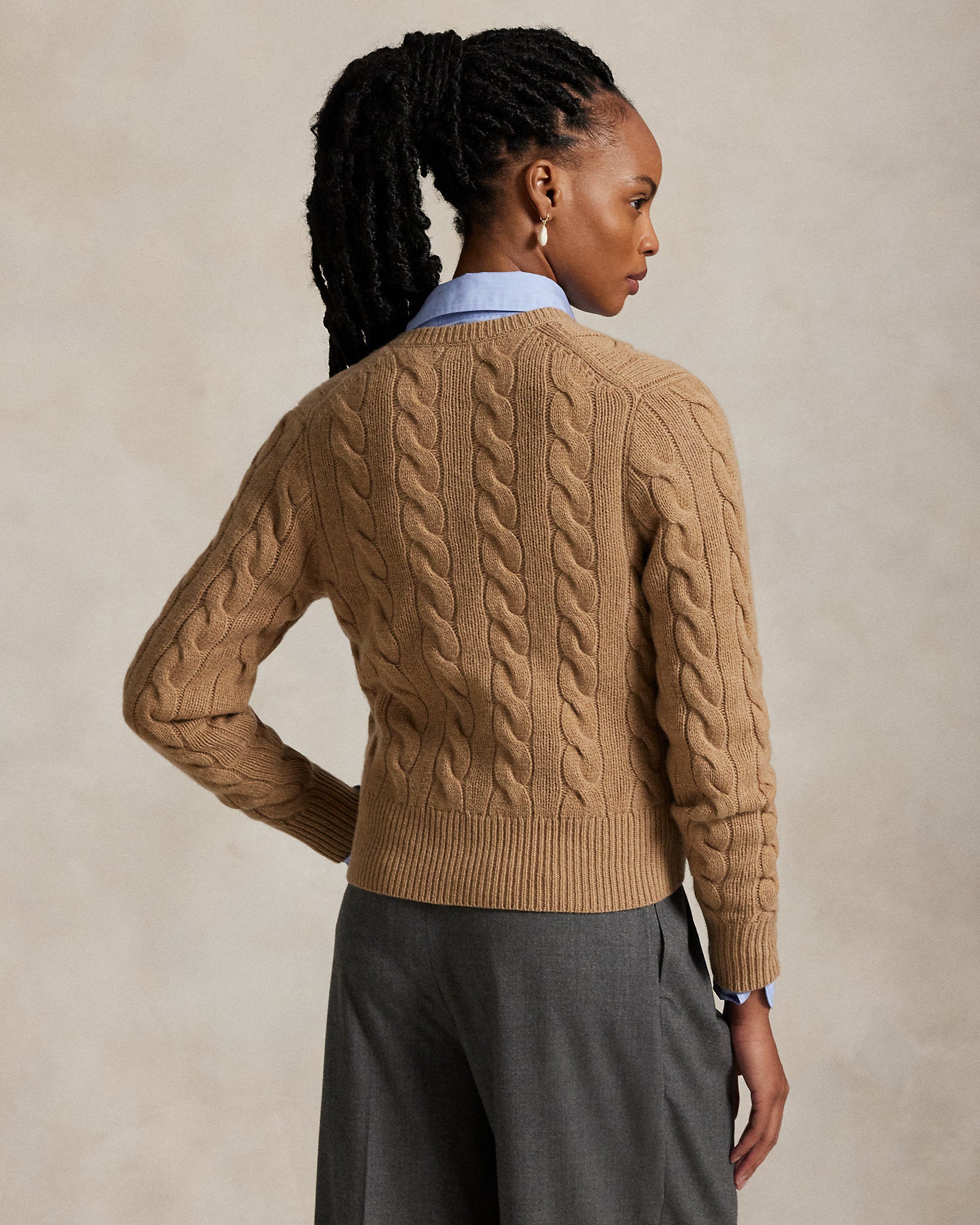 Ralph Lauren CableKnit WoolCashmere Cardigan