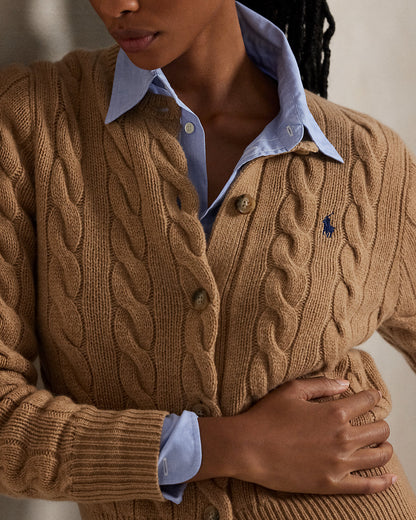 Ralph Lauren CableKnit WoolCashmere Cardigan
