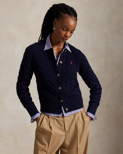 Ralph Lauren CableKnit WoolCashmere Cardigan