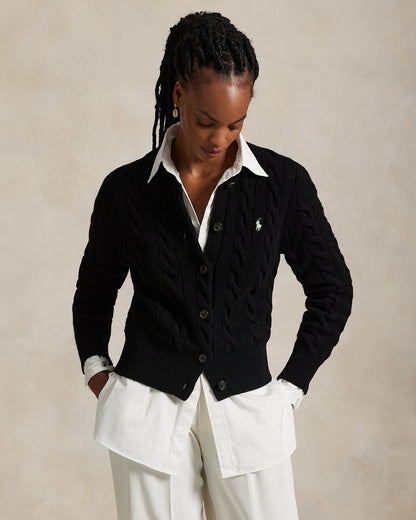 Ralph Lauren CableKnit WoolCashmere Cardigan