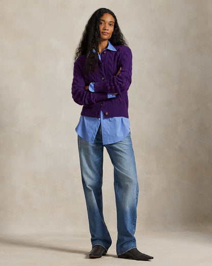 Ralph Lauren CableKnit WoolCashmere Cardigan