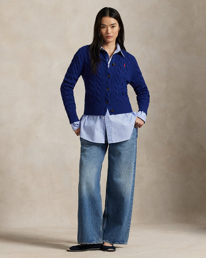 Ralph Lauren CableKnit WoolCashmere Cardigan