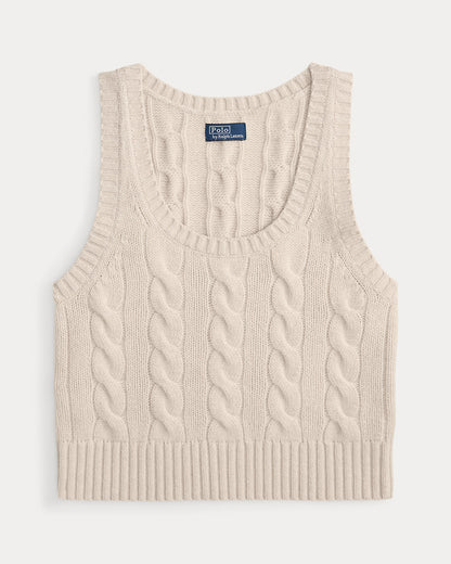 Ralph Lauren Cable WoolCashmere Sleeveless Sweater