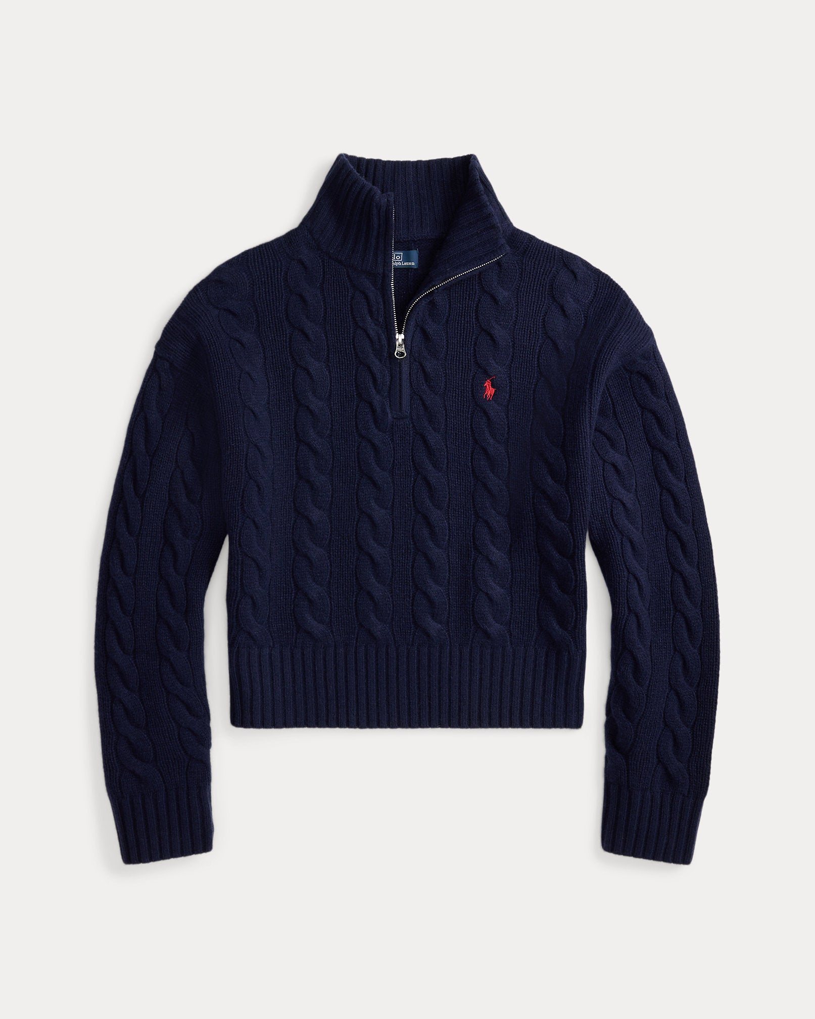 Ralph Lauren Cable WoolCashmere HalfZip Sweater