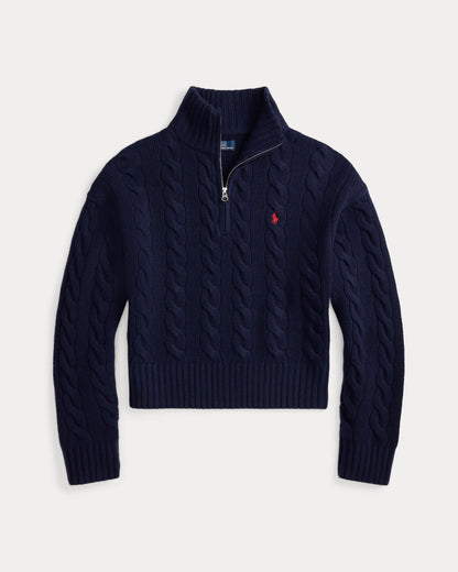 Ralph Lauren Cable WoolCashmere HalfZip Sweater