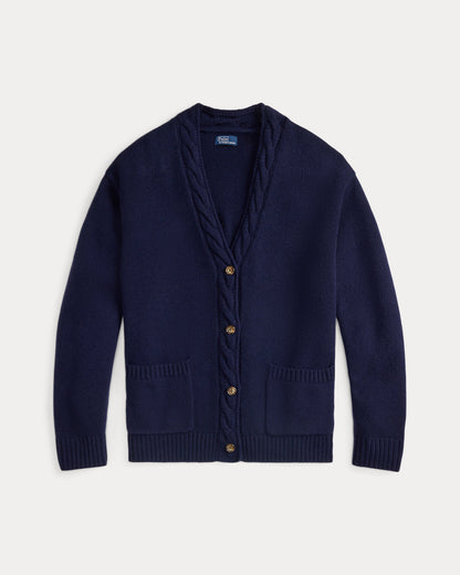 Ralph Lauren CableTrim WoolCashmere Cardigan